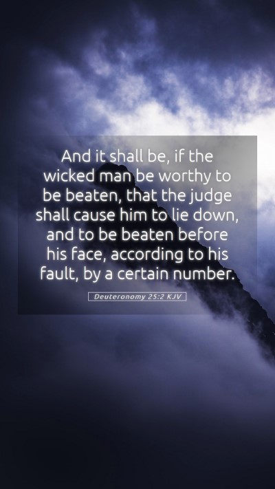 Picture 05 - Deuteronomy 25:2 KJV Mobile Phone Wallpaper - And it shall be, if the wicked man be worthy to - Mobile Bible Verse Wallpaper