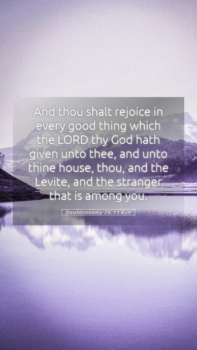 Picture 05 - Deuteronomy 26:11 KJV Mobile Phone Wallpaper - And thou shalt rejoice in every good thing which - Mobile Bible Verse Wallpaper