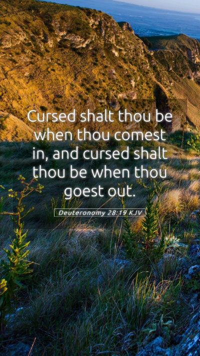 Picture 05 - Deuteronomy 28:19 KJV Mobile Phone Wallpaper - Cursed shalt thou be when thou comest in, and - Mobile Bible Verse Wallpaper
