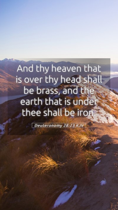 Picture 05 - Deuteronomy 28:23 KJV Mobile Phone Wallpaper - And thy heaven that is over thy head shall be - Mobile Bible Verse Wallpaper