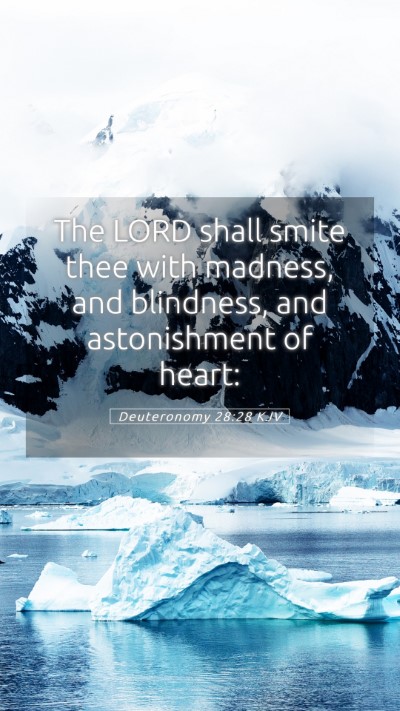 Picture 05 - Deuteronomy 28:28 KJV Mobile Phone Wallpaper - The LORD shall smite thee with madness, and - Mobile Bible Verse Wallpaper