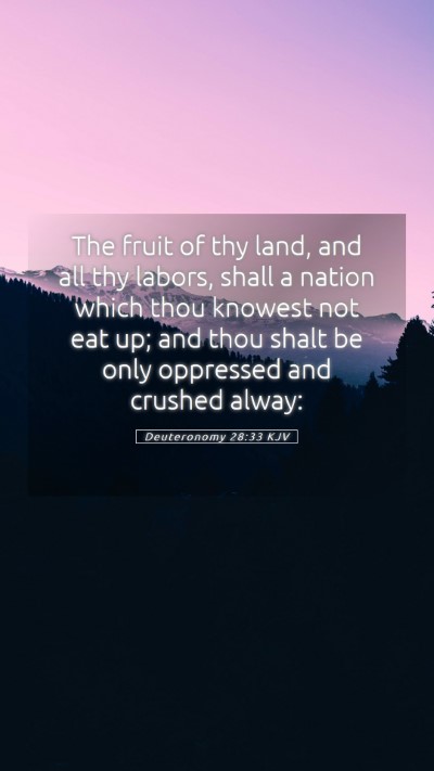 Picture 05 - Deuteronomy 28:33 KJV Mobile Phone Wallpaper - The fruit of thy land, and all thy labors, shall - Mobile Bible Verse Wallpaper