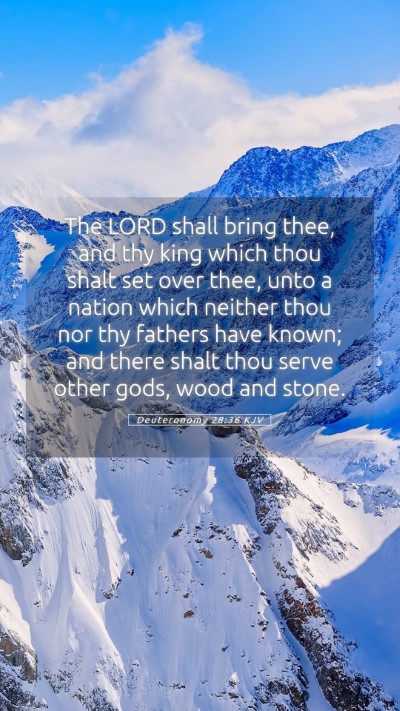 Picture 05 - Deuteronomy 28:36 KJV Mobile Phone Wallpaper - The LORD shall bring thee, and thy king which - Mobile Bible Verse Wallpaper