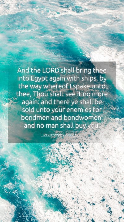 Picture 05 - Deuteronomy 28:68 KJV Mobile Phone Wallpaper - And the LORD shall bring thee into Egypt again - Mobile Bible Verse Wallpaper