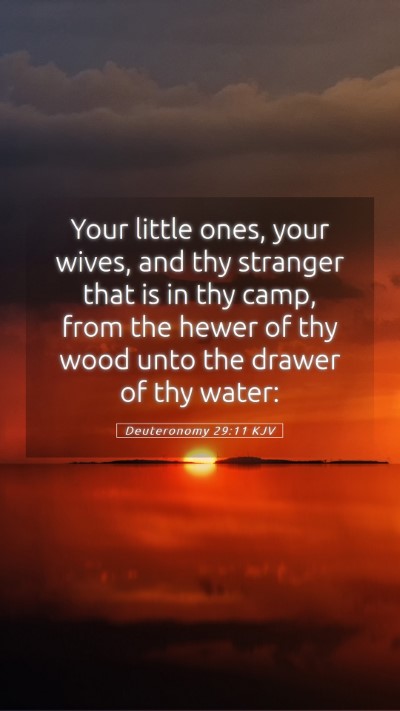 Picture 05 - Deuteronomy 29:11 KJV Mobile Phone Wallpaper - Your little ones, your wives, and thy stranger - Mobile Bible Verse Wallpaper