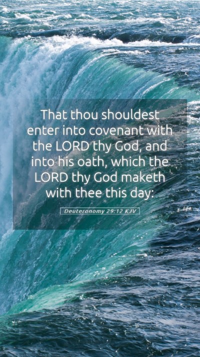 Picture 05 - Deuteronomy 29:12 KJV Mobile Phone Wallpaper - That thou shouldest enter into covenant with the - Mobile Bible Verse Wallpaper