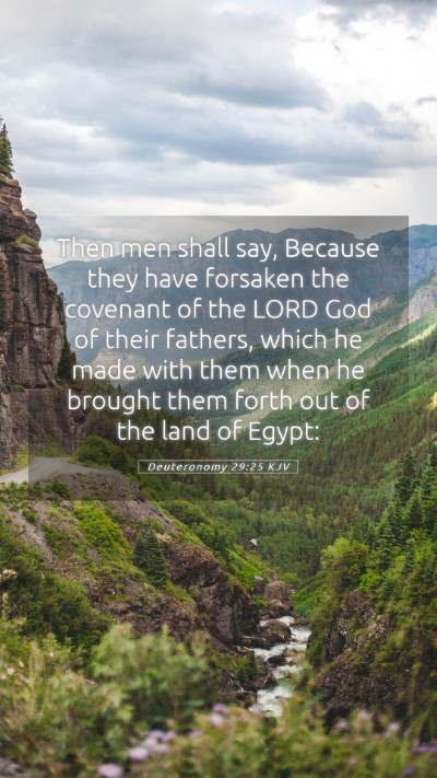 Picture 05 - Deuteronomy 29:25 KJV Mobile Phone Wallpaper - Then men shall say, Because they have forsaken - Mobile Bible Verse Wallpaper
