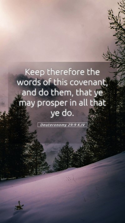 Picture 05 - Deuteronomy 29:9 KJV Mobile Phone Wallpaper - Keep therefore the words of this covenant, and do - Mobile Bible Verse Wallpaper