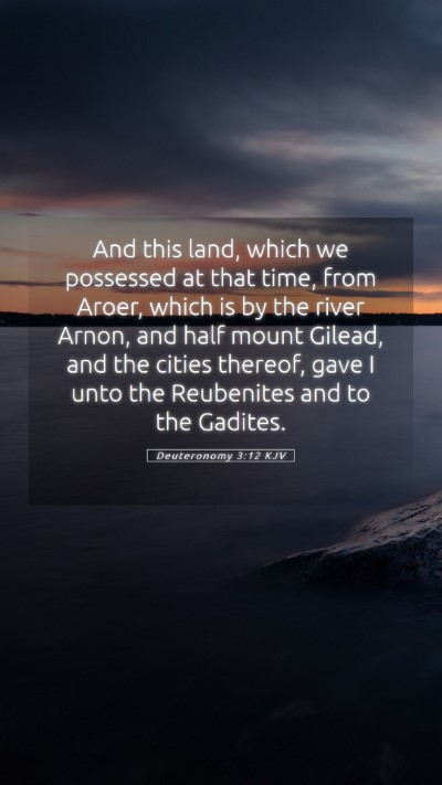 Picture 05 - Deuteronomy 3:12 KJV Mobile Phone Wallpaper - And this land, which we possessed at that time, - Mobile Bible Verse Wallpaper