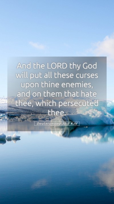 Picture 05 - Deuteronomy 30:7 KJV Mobile Phone Wallpaper - And the LORD thy God will put all these curses - Mobile Bible Verse Wallpaper