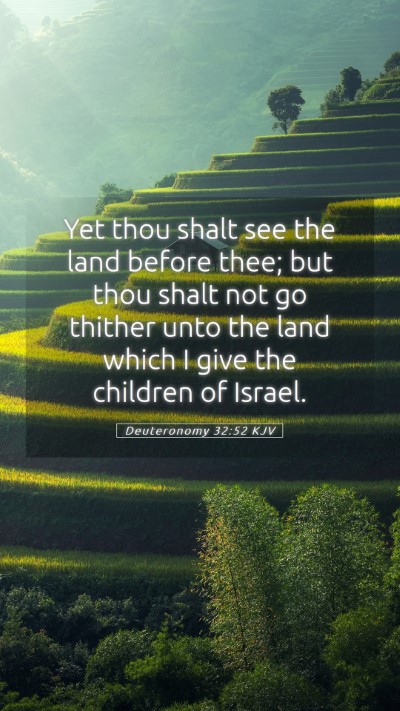 Picture 05 - Deuteronomy 32:52 KJV Mobile Phone Wallpaper - Yet thou shalt see the land before thee; but thou - Mobile Bible Verse Wallpaper