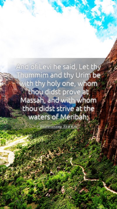 Picture 05 - Deuteronomy 33:8 KJV Mobile Phone Wallpaper - And of Levi he said, Let thy Thummim and thy Urim - Mobile Bible Verse Wallpaper