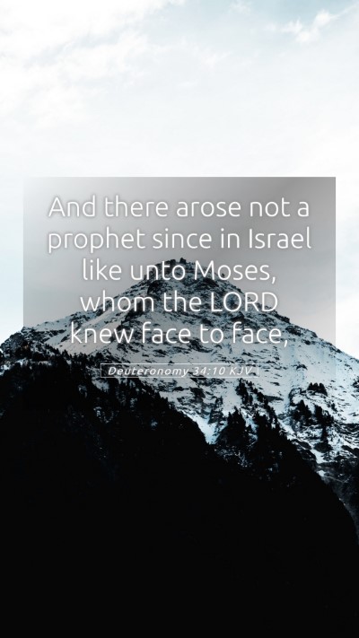 Picture 05 - Deuteronomy 34:10 KJV Mobile Phone Wallpaper - And there arose not a prophet since in Israel - Mobile Bible Verse Wallpaper