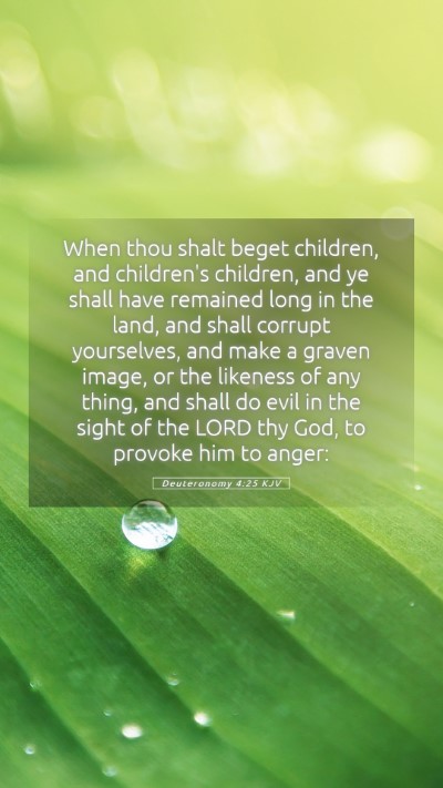 Picture 05 - Deuteronomy 4:25 KJV Mobile Phone Wallpaper - When thou shalt beget children, and children's - Mobile Bible Verse Wallpaper