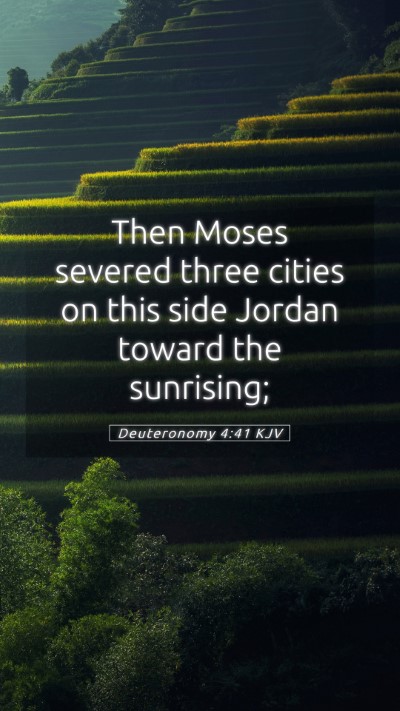 Picture 05 - Deuteronomy 4:41 KJV Mobile Phone Wallpaper - Then Moses severed three cities on this side - Mobile Bible Verse Wallpaper