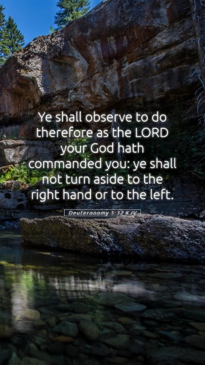 Picture 05 - Deuteronomy 5:32 KJV Mobile Phone Wallpaper - Ye shall observe to do therefore as the LORD your - Mobile Bible Verse Wallpaper