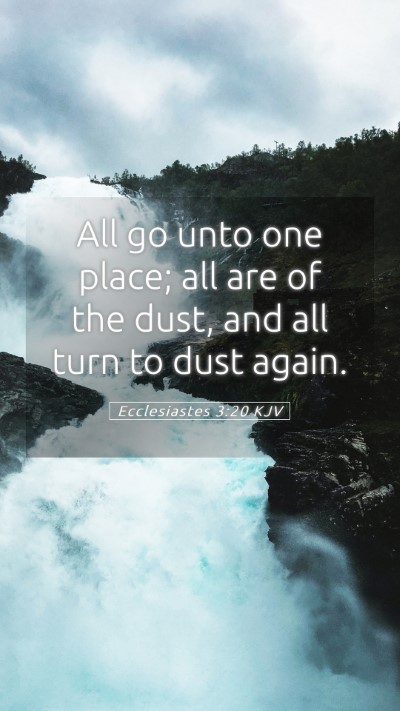 Picture 05 - Ecclesiastes 3:20 KJV Mobile Phone Wallpaper - All go unto one place; all are of the dust, and - Mobile Bible Verse Wallpaper