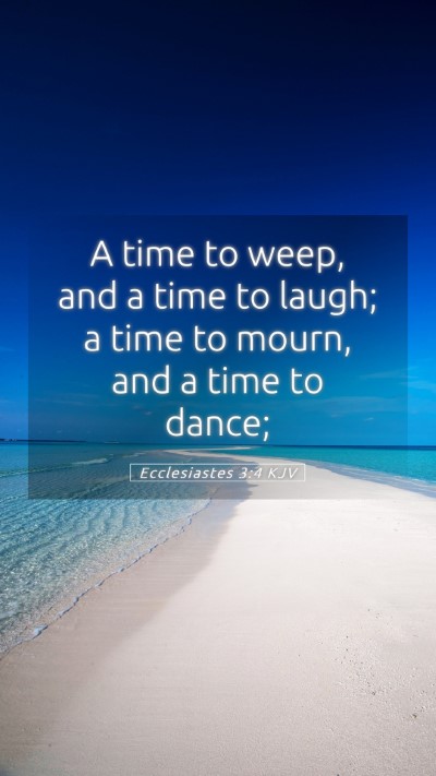 Picture 05 - Ecclesiastes 3:4 KJV Mobile Phone Wallpaper - A time to weep, and a time to laugh; a time to - Mobile Bible Verse Wallpaper