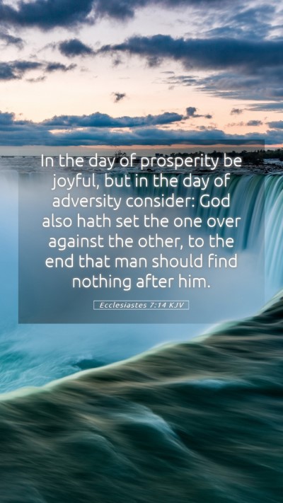 Picture 05 - Ecclesiastes 7:14 KJV Mobile Phone Wallpaper - In the day of prosperity be joyful, but in the - Mobile Bible Verse Wallpaper