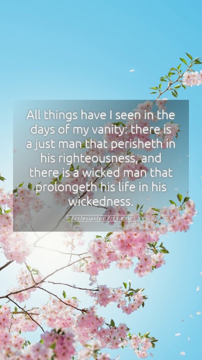 Picture 05 - Ecclesiastes 7:15 KJV Mobile Phone Wallpaper - All things have I seen in the days of my vanity: - Mobile Bible Verse Wallpaper
