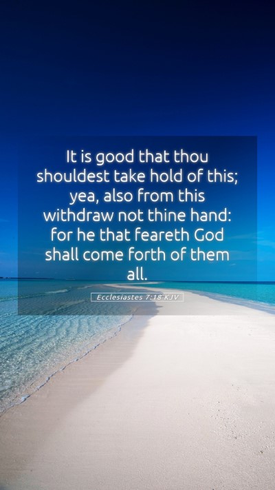 Picture 05 - Ecclesiastes 7:18 KJV Mobile Phone Wallpaper - It is good that thou shouldest take hold of this; - Mobile Bible Verse Wallpaper