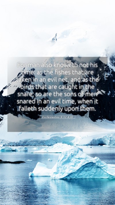 Picture 05 - Ecclesiastes 9:12 KJV Mobile Phone Wallpaper - For man also knoweth not his time: as the fishes - Mobile Bible Verse Wallpaper