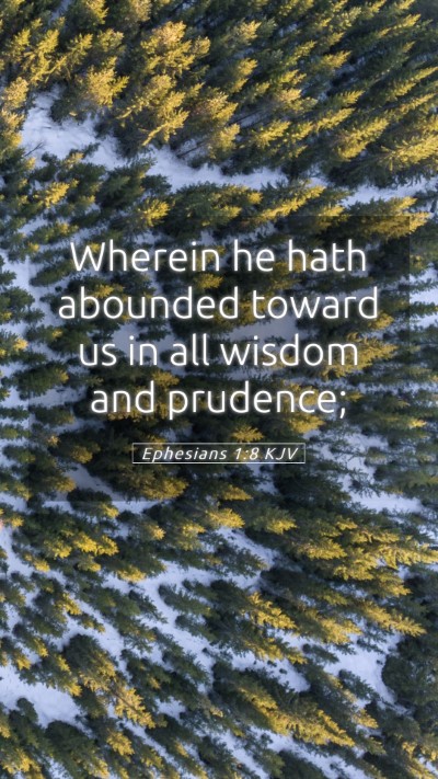 Picture 05 - Ephesians 1:8 KJV Mobile Phone Wallpaper - Wherein he hath abounded toward us in all wisdom - Mobile Bible Verse Wallpaper