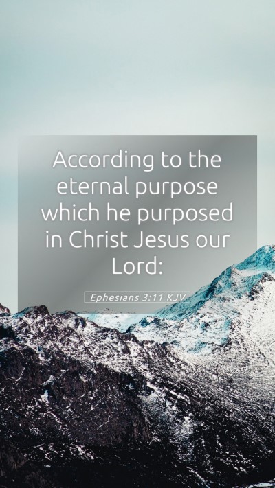 Picture 05 - Ephesians 3:11 KJV Mobile Phone Wallpaper - According to the eternal purpose which he - Mobile Bible Verse Wallpaper