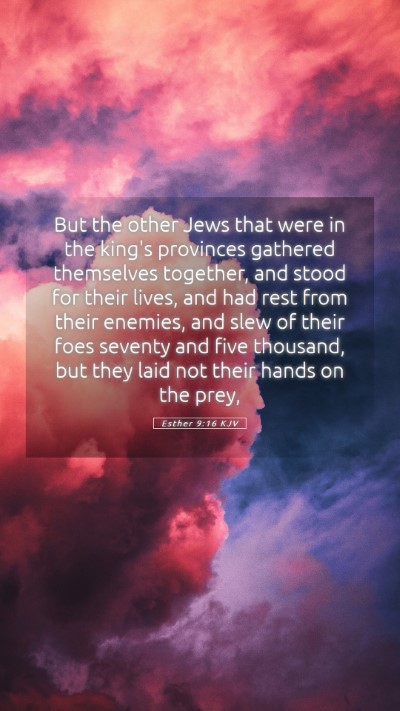 Picture 05 - Esther 9:16 KJV Mobile Phone Wallpaper - But the other Jews that were in the king's - Mobile Bible Verse Wallpaper