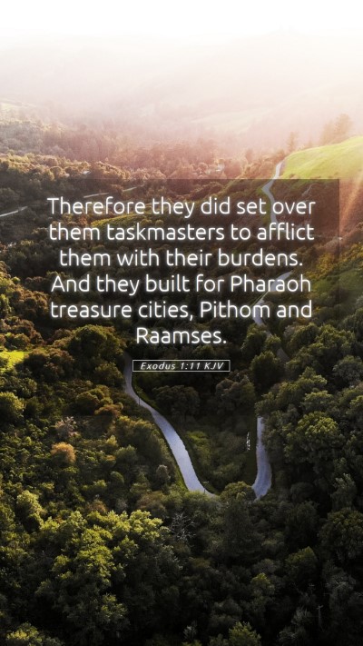 Picture 05 - Exodus 1:11 KJV Mobile Phone Wallpaper - Therefore they did set over them taskmasters to - Mobile Bible Verse Wallpaper