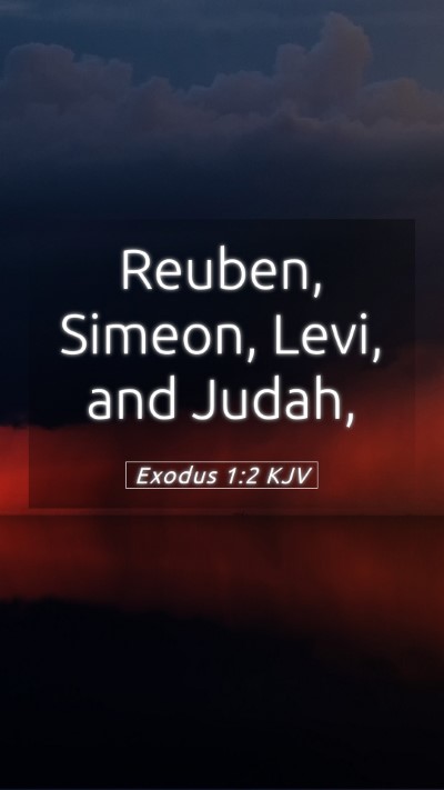 Picture 05 - Exodus 1:2 KJV Mobile Phone Wallpaper - Reuben, Simeon, Levi, and - Mobile Bible Verse Wallpaper