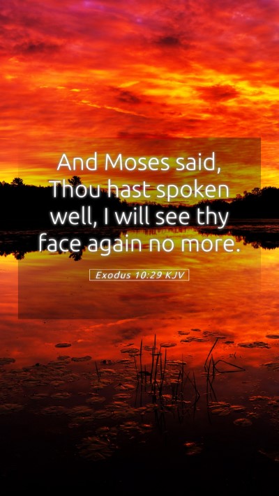 Picture 05 - Exodus 10:29 KJV Mobile Phone Wallpaper - And Moses said, Thou hast spoken well, I will see - Mobile Bible Verse Wallpaper
