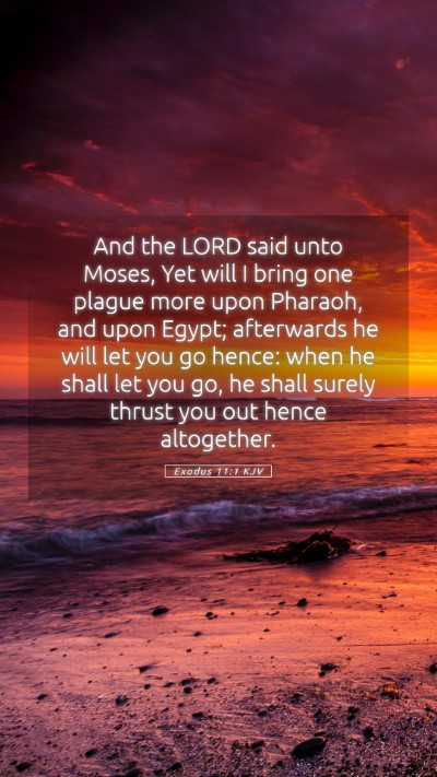 Picture 05 - Exodus 11:1 KJV Mobile Phone Wallpaper - And the LORD said unto Moses, Yet will I bring - Mobile Bible Verse Wallpaper