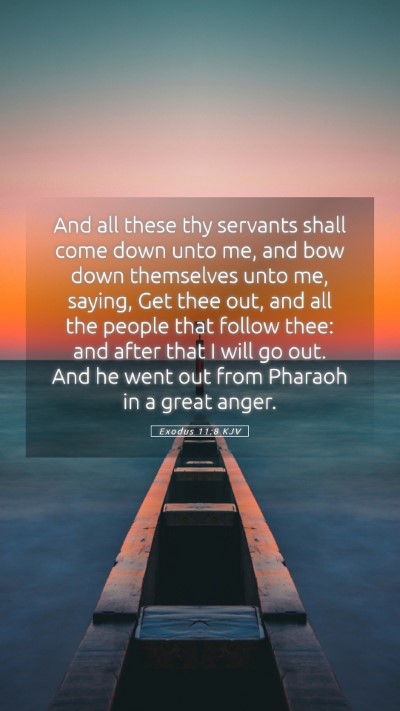 Picture 05 - Exodus 11:8 KJV Mobile Phone Wallpaper - And all these thy servants shall come down unto - Mobile Bible Verse Wallpaper