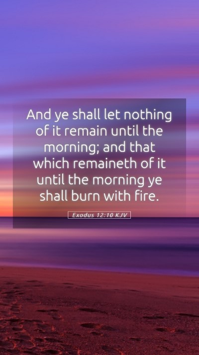 Picture 05 - Exodus 12:10 KJV Mobile Phone Wallpaper - And ye shall let nothing of it remain until the - Mobile Bible Verse Wallpaper