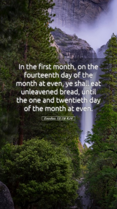 Picture 05 - Exodus 12:18 KJV Mobile Phone Wallpaper - In the first month, on the fourteenth day of the - Mobile Bible Verse Wallpaper