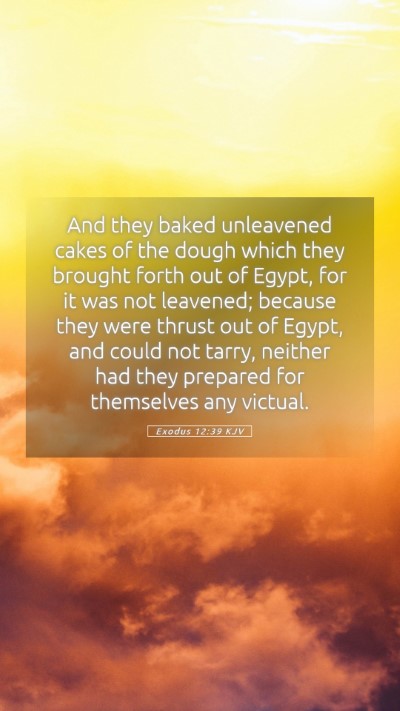 Picture 05 - Exodus 12:39 KJV Mobile Phone Wallpaper - And they baked unleavened cakes of the dough - Mobile Bible Verse Wallpaper