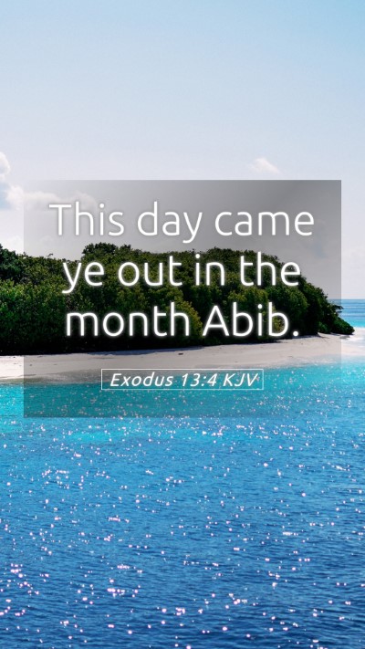 Picture 05 - Exodus 13:4 KJV Mobile Phone Wallpaper - This day came ye out in the month - Mobile Bible Verse Wallpaper