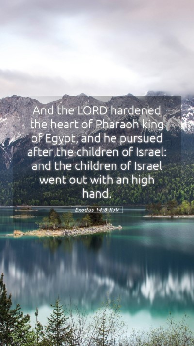 Picture 05 - Exodus 14:8 KJV Mobile Phone Wallpaper - And the LORD hardened the heart of Pharaoh king - Mobile Bible Verse Wallpaper