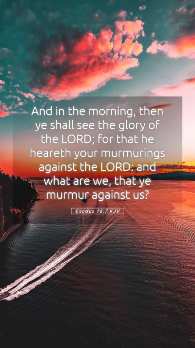 Picture 05 - Exodus 16:7 KJV Mobile Phone Wallpaper - And in the morning, then ye shall see the glory - Mobile Bible Verse Wallpaper