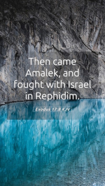 Picture 05 - Exodus 17:8 KJV Mobile Phone Wallpaper - Then came Amalek, and fought with Israel in - Mobile Bible Verse Wallpaper