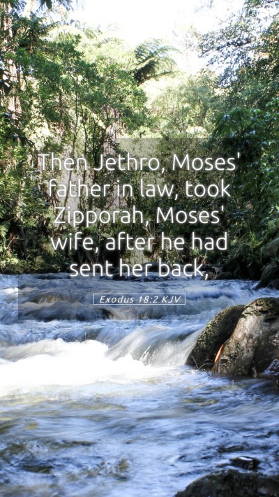 Picture 05 - Exodus 18:2 KJV Mobile Phone Wallpaper - Then Jethro, Moses' father in law, took Zipporah, - Mobile Bible Verse Wallpaper