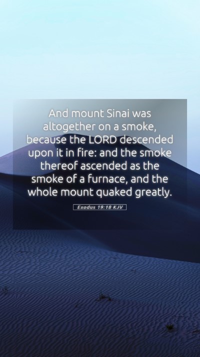 Picture 05 - Exodus 19:18 KJV Mobile Phone Wallpaper - And mount Sinai was altogether on a smoke, - Mobile Bible Verse Wallpaper