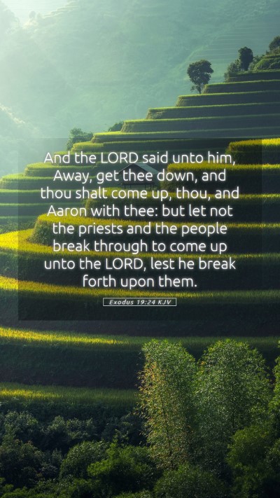 Picture 05 - Exodus 19:24 KJV Mobile Phone Wallpaper - And the LORD said unto him, Away, get thee down, - Mobile Bible Verse Wallpaper