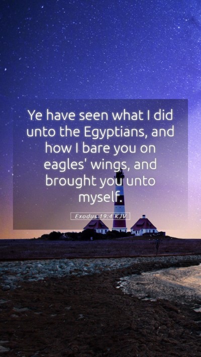 Picture 05 - Exodus 19:4 KJV Mobile Phone Wallpaper - Ye have seen what I did unto the Egyptians, and - Mobile Bible Verse Wallpaper