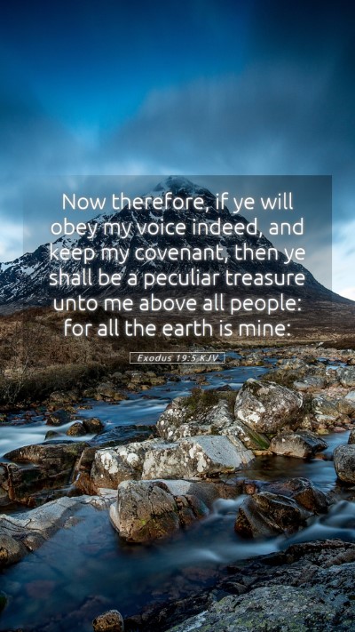 Picture 05 - Exodus 19:5 KJV Mobile Phone Wallpaper - Now therefore, if ye will obey my voice indeed, - Mobile Bible Verse Wallpaper