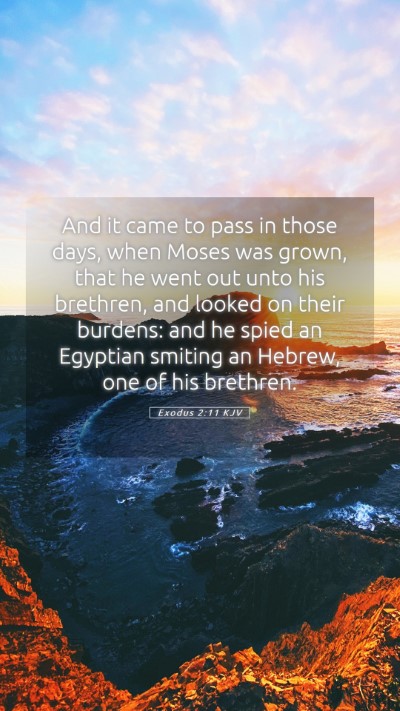 Picture 05 - Exodus 2:11 KJV Mobile Phone Wallpaper - And it came to pass in those days, when Moses was - Mobile Bible Verse Wallpaper