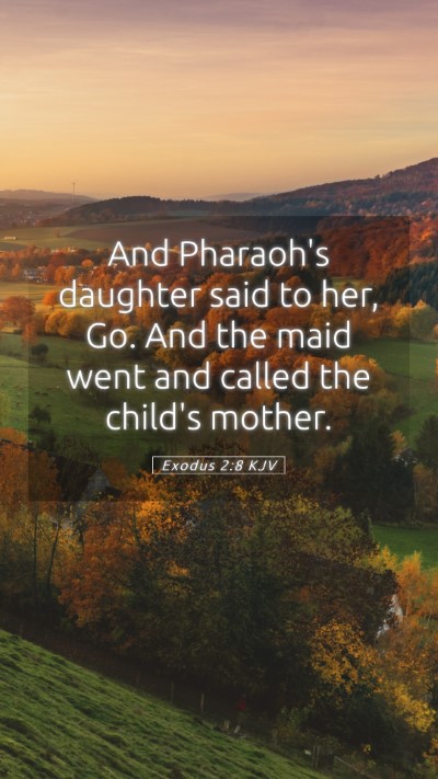Picture 05 - Exodus 2:8 KJV Mobile Phone Wallpaper - And Pharaoh's daughter said to her, Go. And the - Mobile Bible Verse Wallpaper