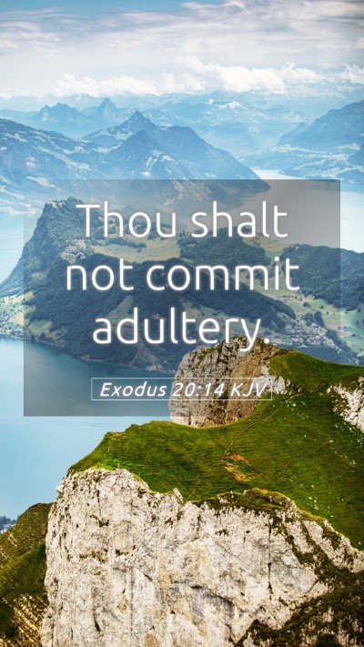 Picture 05 - Exodus 20:14 KJV Mobile Phone Wallpaper - Thou shalt not commit - Mobile Bible Verse Wallpaper