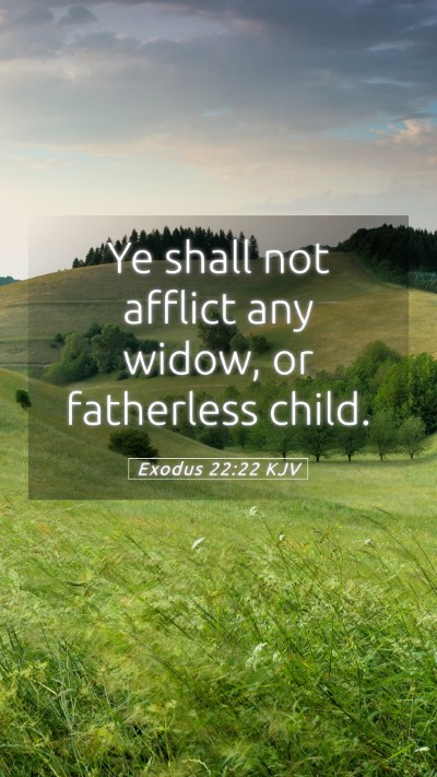 Picture 05 - Exodus 22:22 KJV Mobile Phone Wallpaper - Ye shall not afflict any widow, or fatherless - Mobile Bible Verse Wallpaper